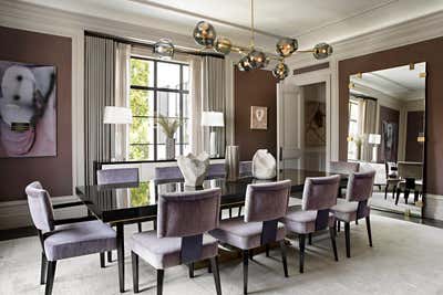  Transitional Family Home Dining Room. Holmby Hills Residence by KES Studio.
