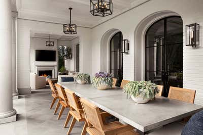  Transitional Family Home Patio and Deck. Holmby Hills Residence by KES Studio.