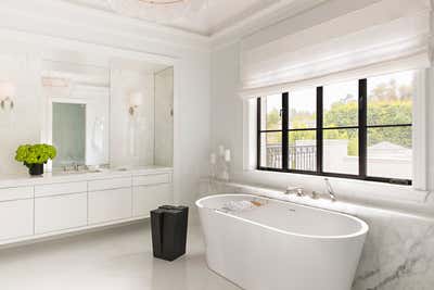  Transitional Family Home Bathroom. Holmby Hills Residence by KES Studio.
