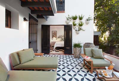 Tropical Patio and Deck. Old San Juan Restoration  by Fernando Rodriguez Studio.
