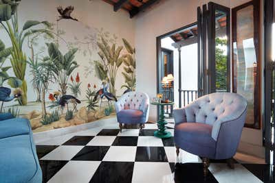  Tropical Family Home Living Room. Old San Juan Restoration  by Fernando Rodriguez Studio.