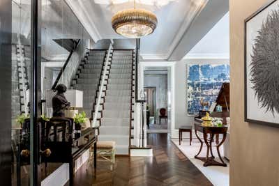  Transitional Family Home Entry and Hall. Lakeview Greystone by Tom Stringer Design Partners.