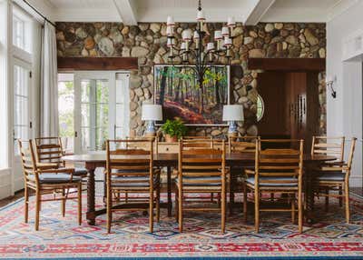  Cottage Vacation Home Dining Room. Multigenerational Lake House by Tom Stringer Design Partners.