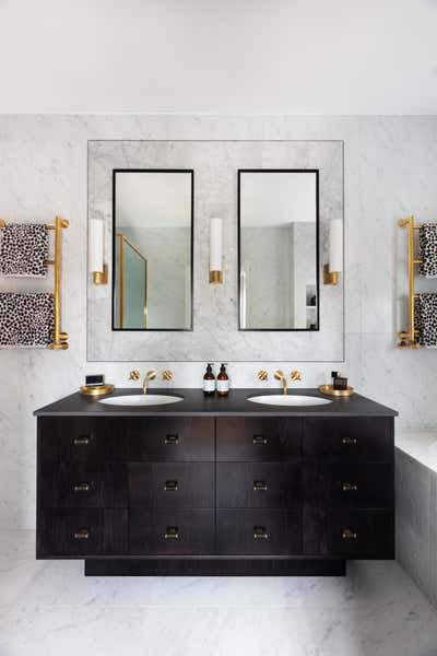  Eclectic Family Home Bathroom. South West London Home by Shanade McAllister-Fisher Design.