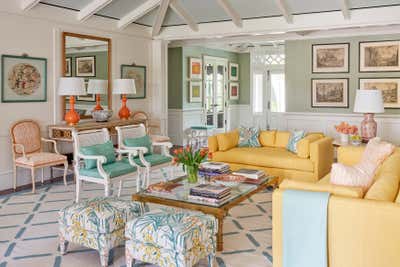  Eclectic Beach House Living Room. Vero Beach Bungalow by Meg Braff Designs.