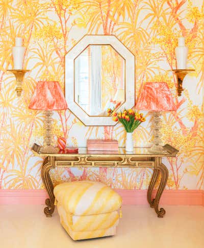 Eclectic Beach House Bedroom. Kips Bay Palm Beach 2019 by Meg Braff Designs.