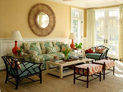  Eclectic Country House Living Room. Southampton Residence by Meg Braff Designs.