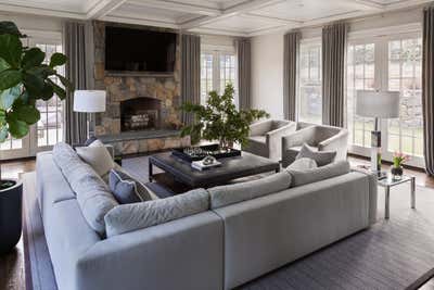  Cottage Family Home Living Room. North Maple Avenue by Michael Garvey Interiors.
