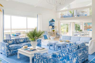  Beach Style Vacation Home Living Room. Sea Island Beach House by Meg Braff Designs.