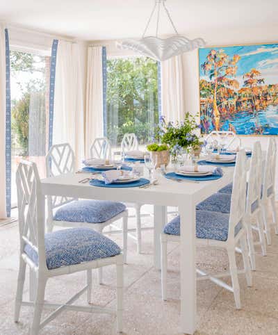  Beach Style Vacation Home Dining Room. Sea Island Beach House by Meg Braff Designs.