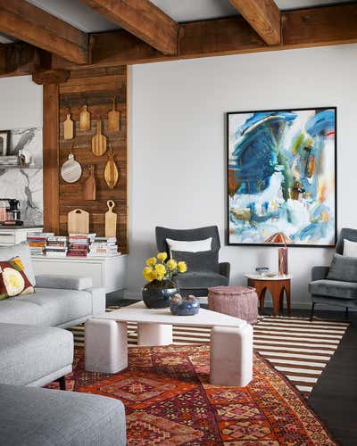 Modern Living Room. Timber Loft Renovation by Studio 6F.
