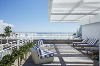  Coastal Apartment Patio and Deck. Surfside Residence by Joe Serrins Architecture Studio.