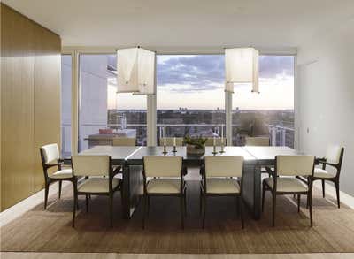  Mid-Century Modern Apartment Dining Room. Surfside Residence by Joe Serrins Architecture Studio.