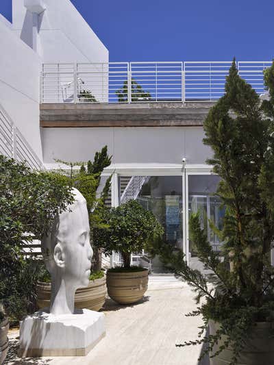  Coastal Apartment Patio and Deck. Surfside Residence by Joe Serrins Architecture Studio.