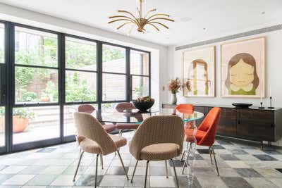  Contemporary Family Home Dining Room. Brooklyn Heights Townhouse  by Elizabeth Roberts Architects.