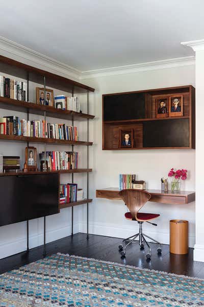  Modern Family Home Office and Study. Brooklyn Townhouse by Amy Lau Design.