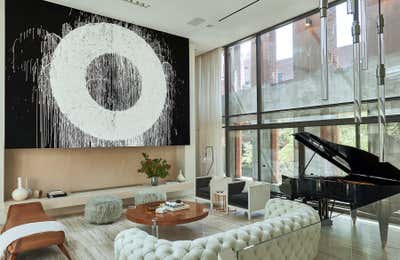  Eclectic Apartment Living Room. West Village Apartment by Meyer Davis.