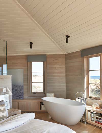 Beach Style Beach House Bathroom. Amagansett House by Meyer Davis.