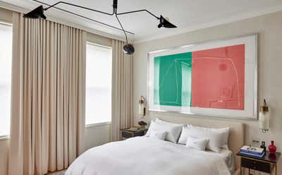 Mid-Century Modern Apartment Bedroom. Tribeca Flat by Meyer Davis.