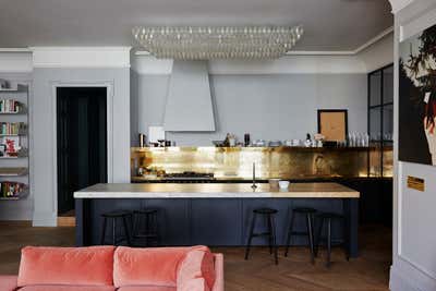  Industrial Maximalist Apartment Kitchen. Soho Loft by Meyer Davis.