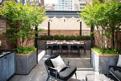 Contemporary Patio and Deck. Apartment for Anne Hathaway by Gramercy Design.