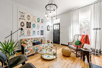  Eclectic Family Home Living Room. Historic City Townhouse by B. Jarold and Company, LLC.