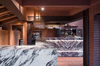 Modern Hotel Dining Room. Hotel Calimala by Alex Meitlis Design Ltd.