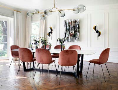  Eclectic Family Home Dining Room. Parisian Apartment in TX by Meg Lonergan Interiors.