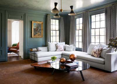  Eclectic Family Home Living Room. Parisian Apartment in TX by Meg Lonergan Interiors.
