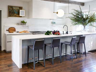  French Family Home Kitchen. Parisian Apartment in TX by Meg Lonergan Interiors.