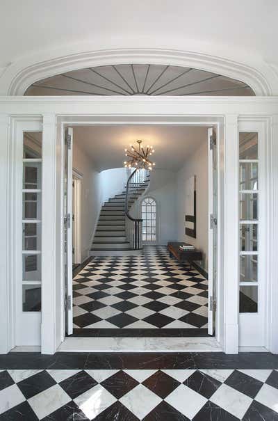 Traditional Family Home Entry and Hall. Forest Hills Residence by Robert Kaner Interior Design.