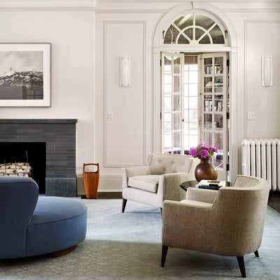  Traditional Family Home Living Room. Forest Hills Residence by Robert Kaner Interior Design.