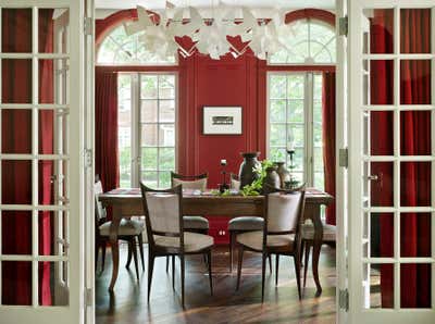  Traditional Family Home Dining Room. Forest Hills Residence by Robert Kaner Interior Design.
