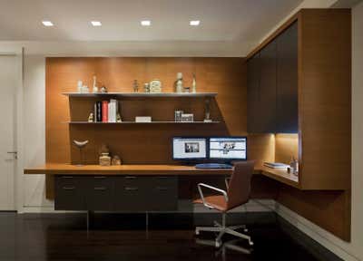  Contemporary Apartment Office and Study. 57th Street Residence by Robert Kaner Interior Design.