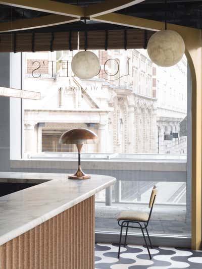  Mid-Century Modern Restaurant Bar and Game Room. LOCKET'S, St James's by Fran Hickman Design & Interiors .