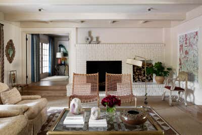  Bohemian Organic Family Home Living Room. Brentwood by Josh Greene Design.