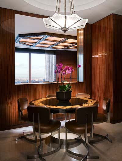  Art Deco Apartment Dining Room. Penthouse New York City by Juan Montoya Design.