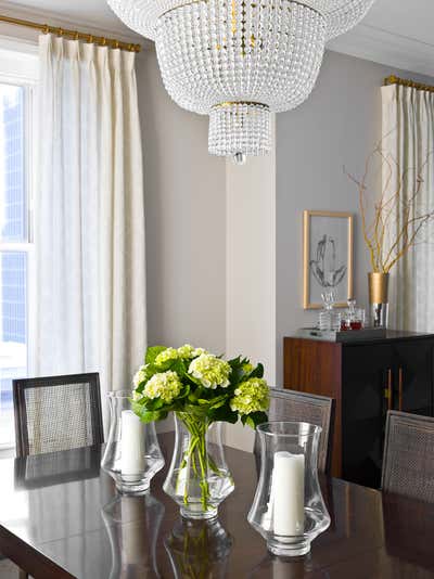  Transitional Apartment Dining Room. Walton Street  by Kate Taylor Interiors.