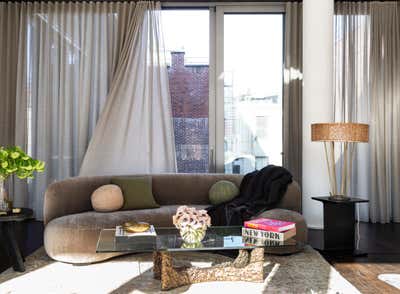  Eclectic Apartment Living Room. 42 Crosby St by Samuel Amoia Associates.