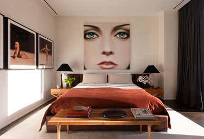  Eclectic Apartment Bedroom. 42 Crosby St by Samuel Amoia Associates.