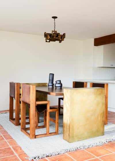  Minimalist Family Home Dining Room. Santa Barbara Adobe  by Corinne Mathern Studio.