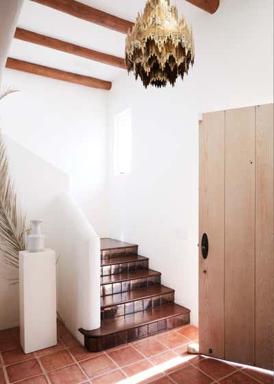  Minimalist Family Home Entry and Hall. Santa Barbara Adobe  by Corinne Mathern Studio.