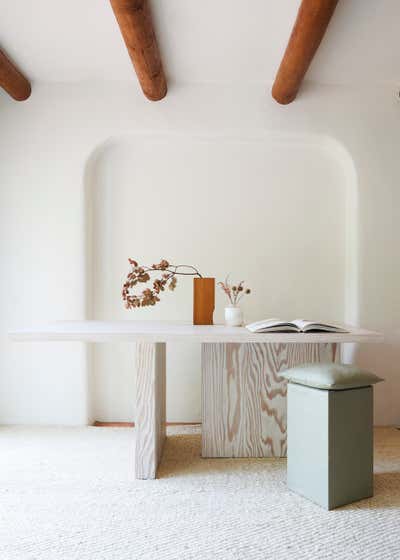 Minimalist Office and Study. Santa Barbara Adobe  by Corinne Mathern Studio.