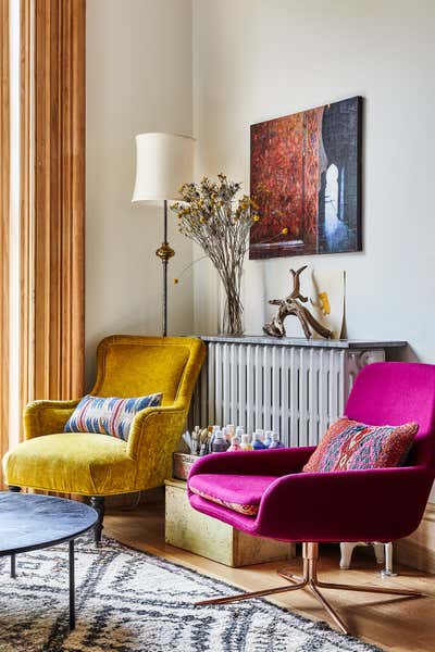  Eclectic Family Home Living Room. Clinton Hill Townhouse by Indigo and Ochre Design.