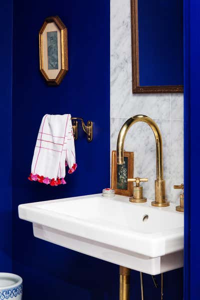  Eclectic Family Home Bathroom. Back Bay Townhome by Indigo and Ochre Design.