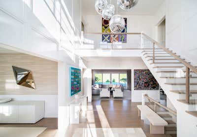  Modern Family Home Entry and Hall. Water Mill 2 by Vanessa Rome Interiors.
