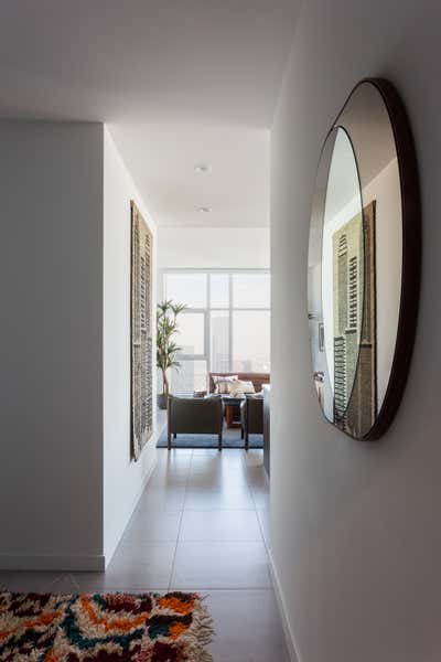  Eclectic Apartment Entry and Hall. Hill St High Rise by Hive LA Home.