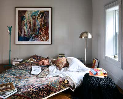  Maximalist Family Home Bedroom. Brooklyn Brownstone by Charlap Hyman & Herrero.
