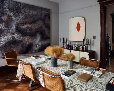  Maximalist Family Home Dining Room. Brooklyn Brownstone by Charlap Hyman & Herrero.