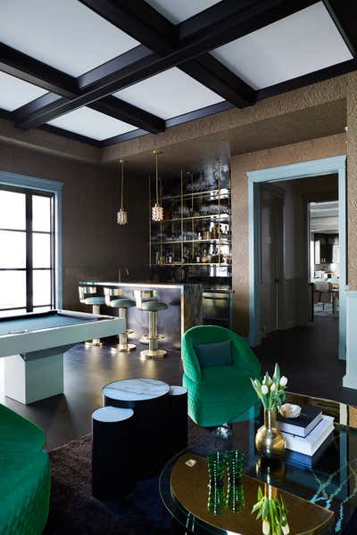  Contemporary Family Home Bar and Game Room. bel air contemporary  by Black Lacquer Design.